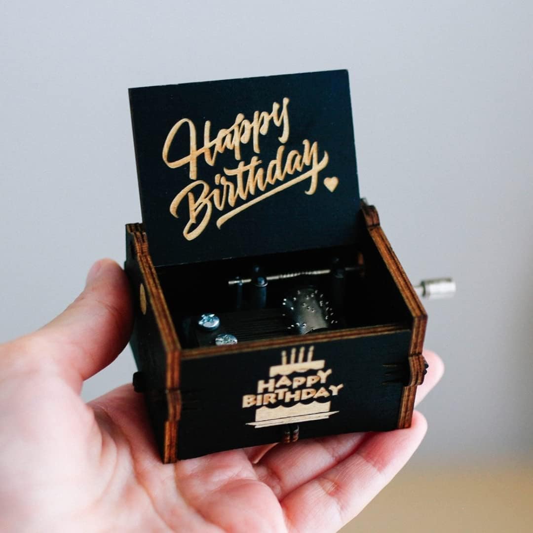 Happy Birthday Black Musical Box.