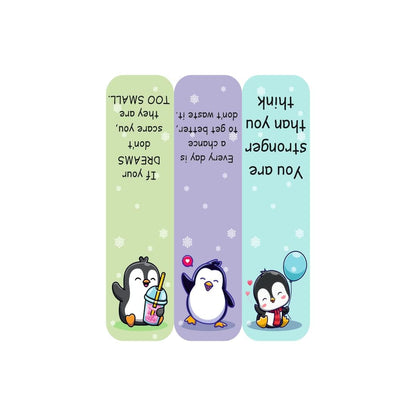 3D Penguin Magnetic Bookmark.