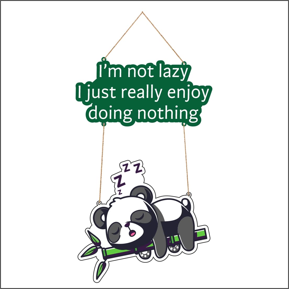 Otidge Sleeping Panda MDF wooden wall hanging - image 1