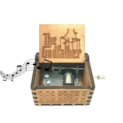 god father hand crank music box for birthday and gifting
