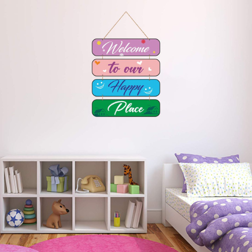 Welcome To Our Happy Place MDF Wall Decor.