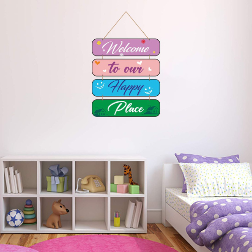 Welcome To Our Happy Place MDF Wall Decor