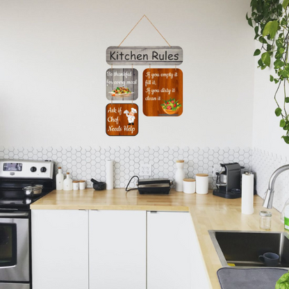 Kitchen Rules MDF Wall Decor