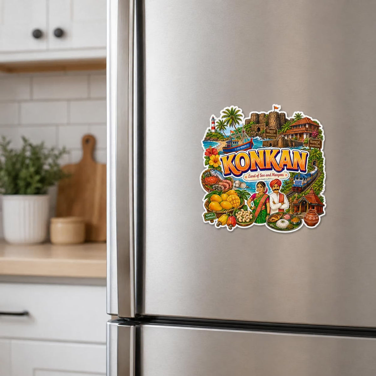 Zesta Konkan wooden fridge magnet - image 1