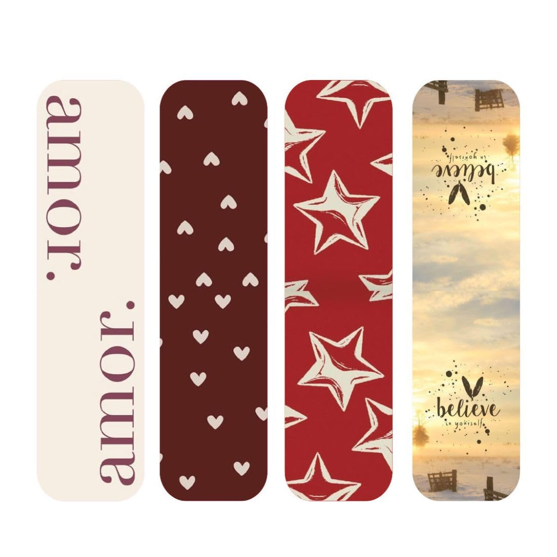 red abstract magnetic bookmark close up design detail