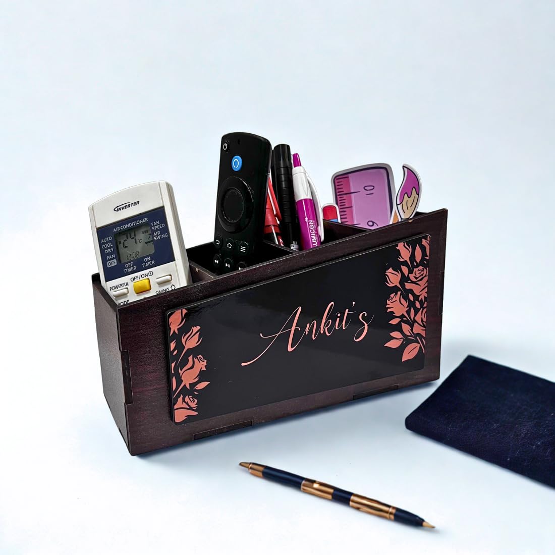 custom wooden pen holder for desk m desk pen holder for office and study table organization