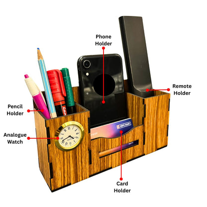 multi wooden pen holder for desk mu desk pen holder close up design detail