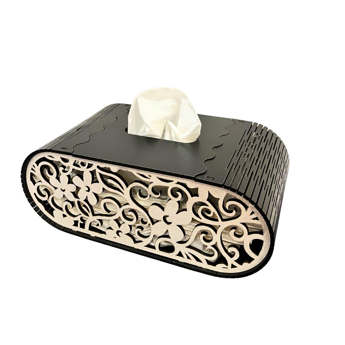 modern wooden tissue holder box for decorative tissue holder close up design detail