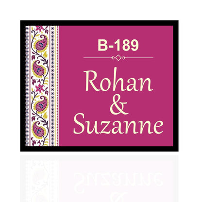 mandala custom name plate for home feature and material detail