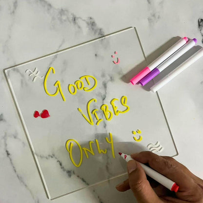 Acrylic Rewritable Message Board.