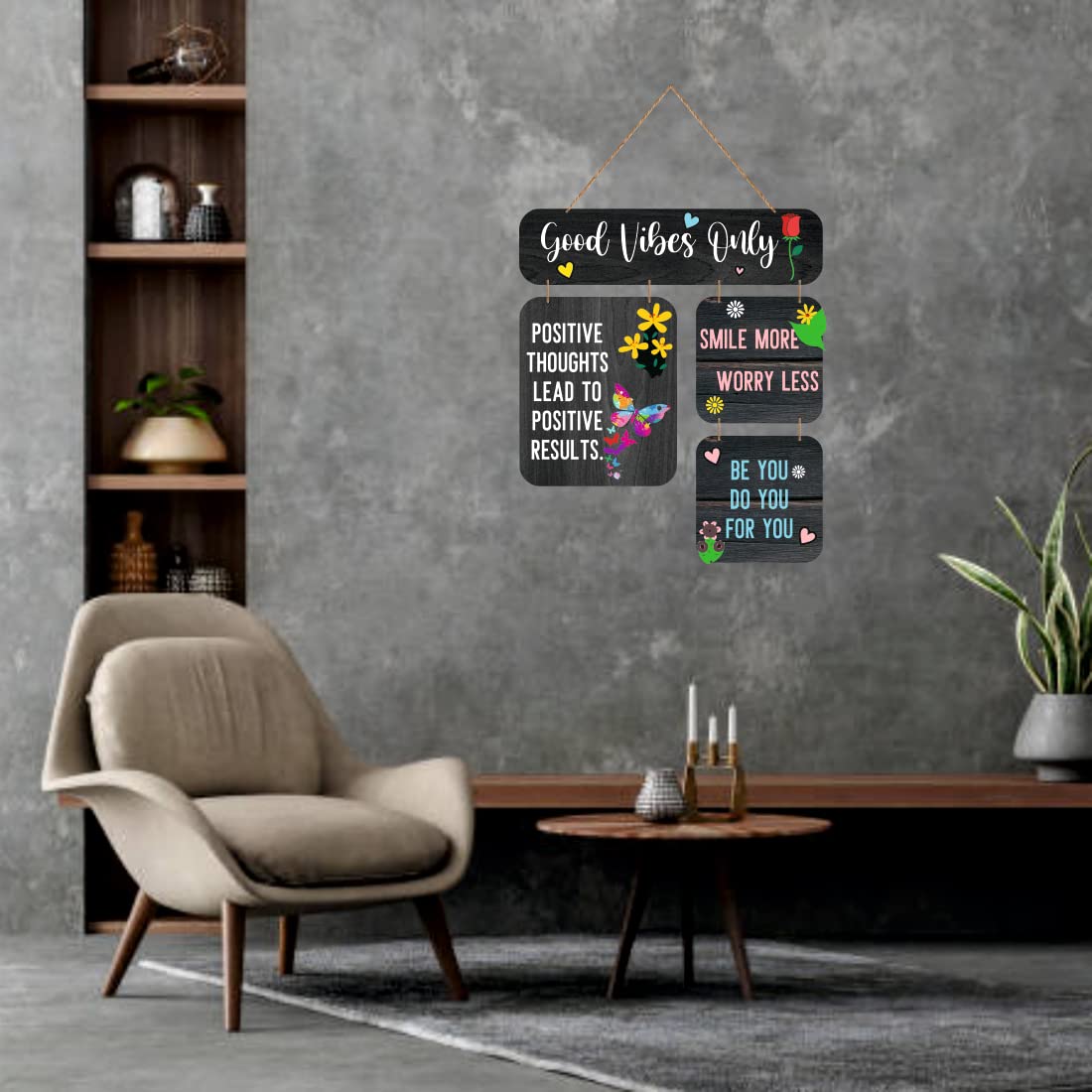 Otidge Good Vibes Only MDF wooden wall hanging - image 5