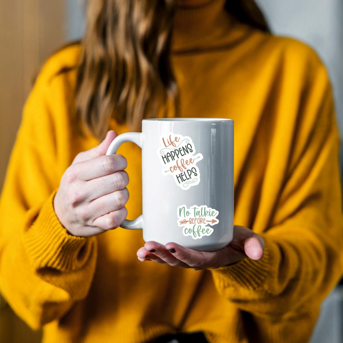 Coffee Lover Waterproof Sticker (pack of 10).