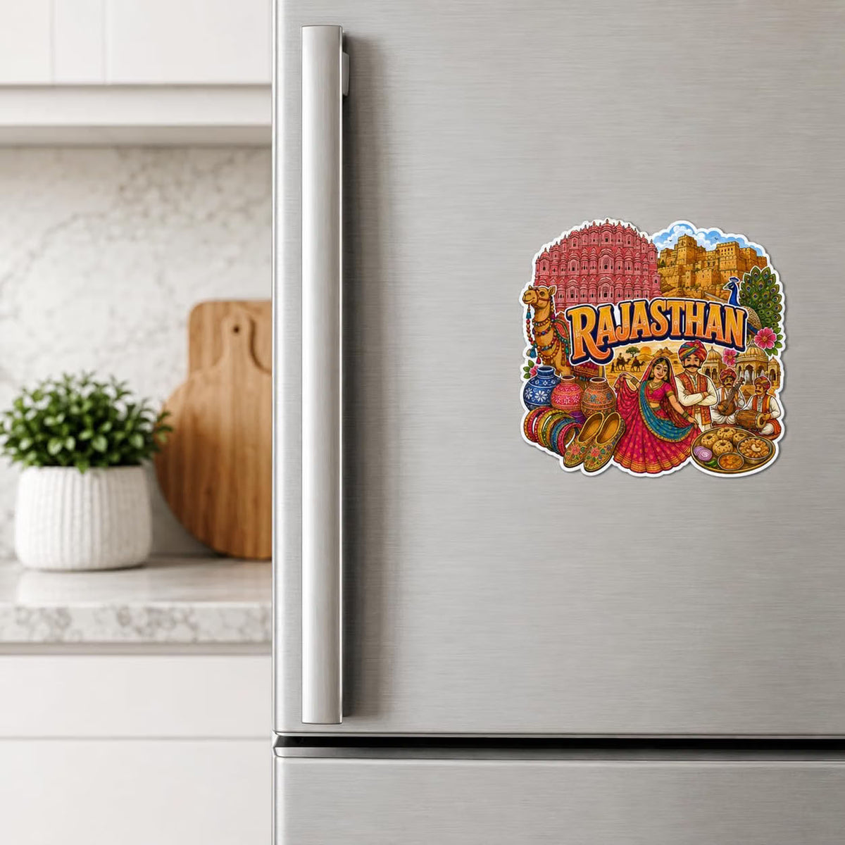 Zesta Rajasthan wooden fridge magnet - image 2