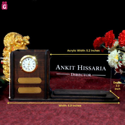 custom wooden pen holder for desk w desk pen holder feature and material detail