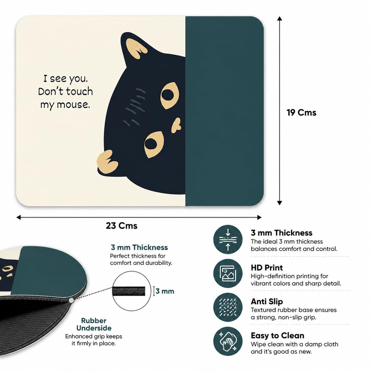 Zesta Don't Touch My Mouse mouse pad - image 4