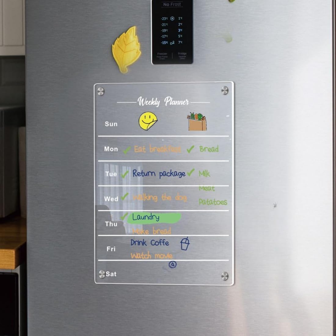 acrylic magnetic acrylic magnetic planner for fridge and office planning