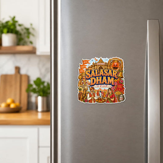 Zesta Salasar Dham wooden fridge magnet - image 1
