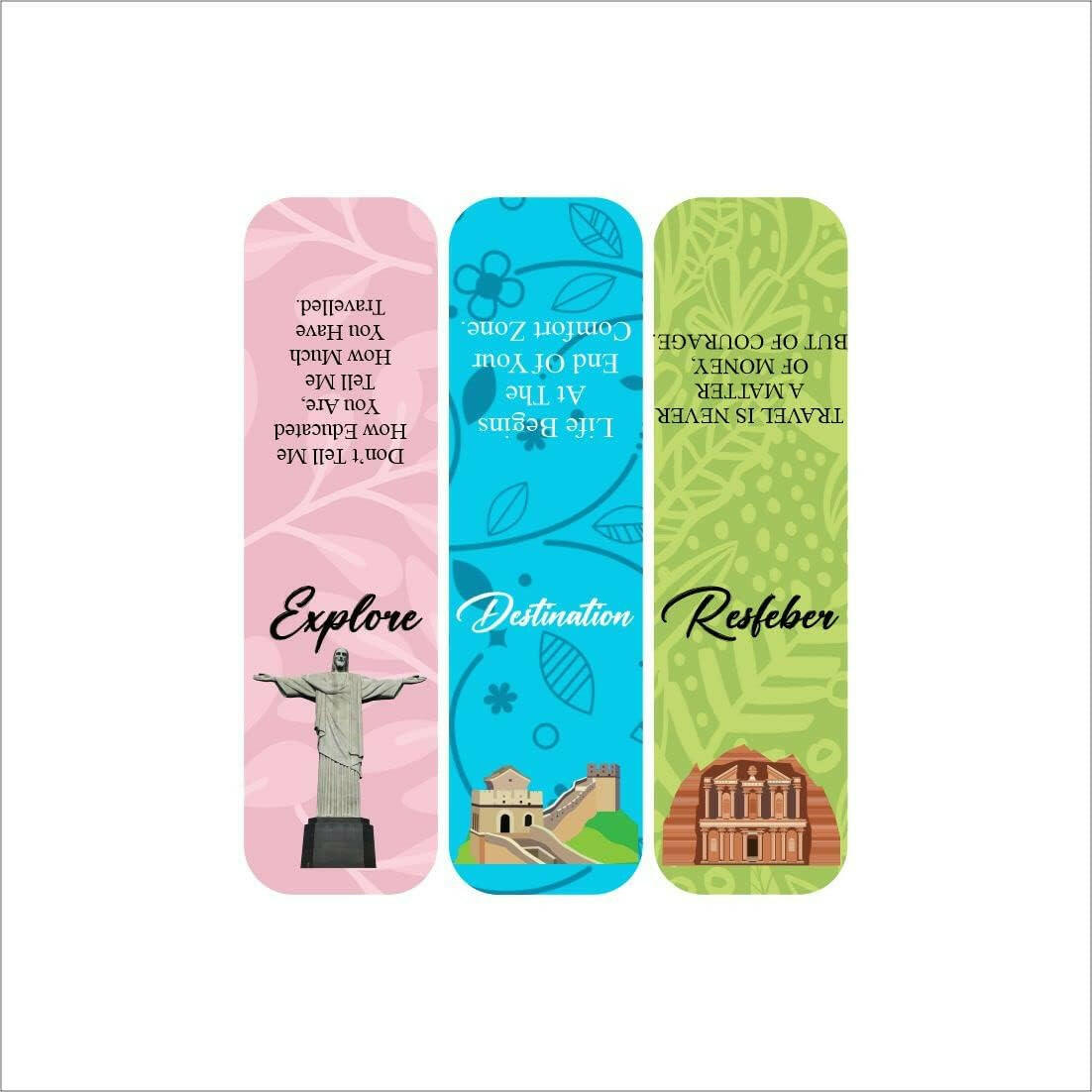 3D Wanderlust Magnetic Bookmark.