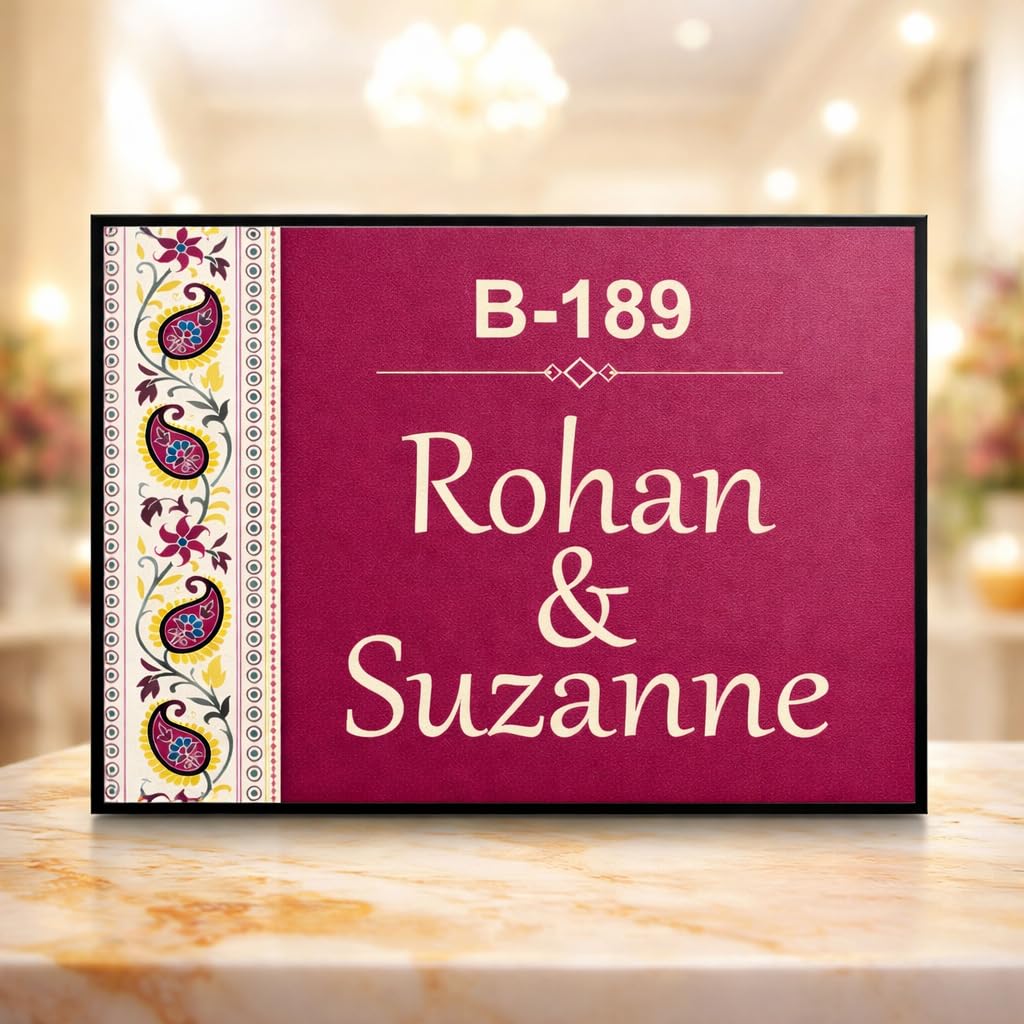 mandala custom name plate for home lifestyle use for home entrance door name board
