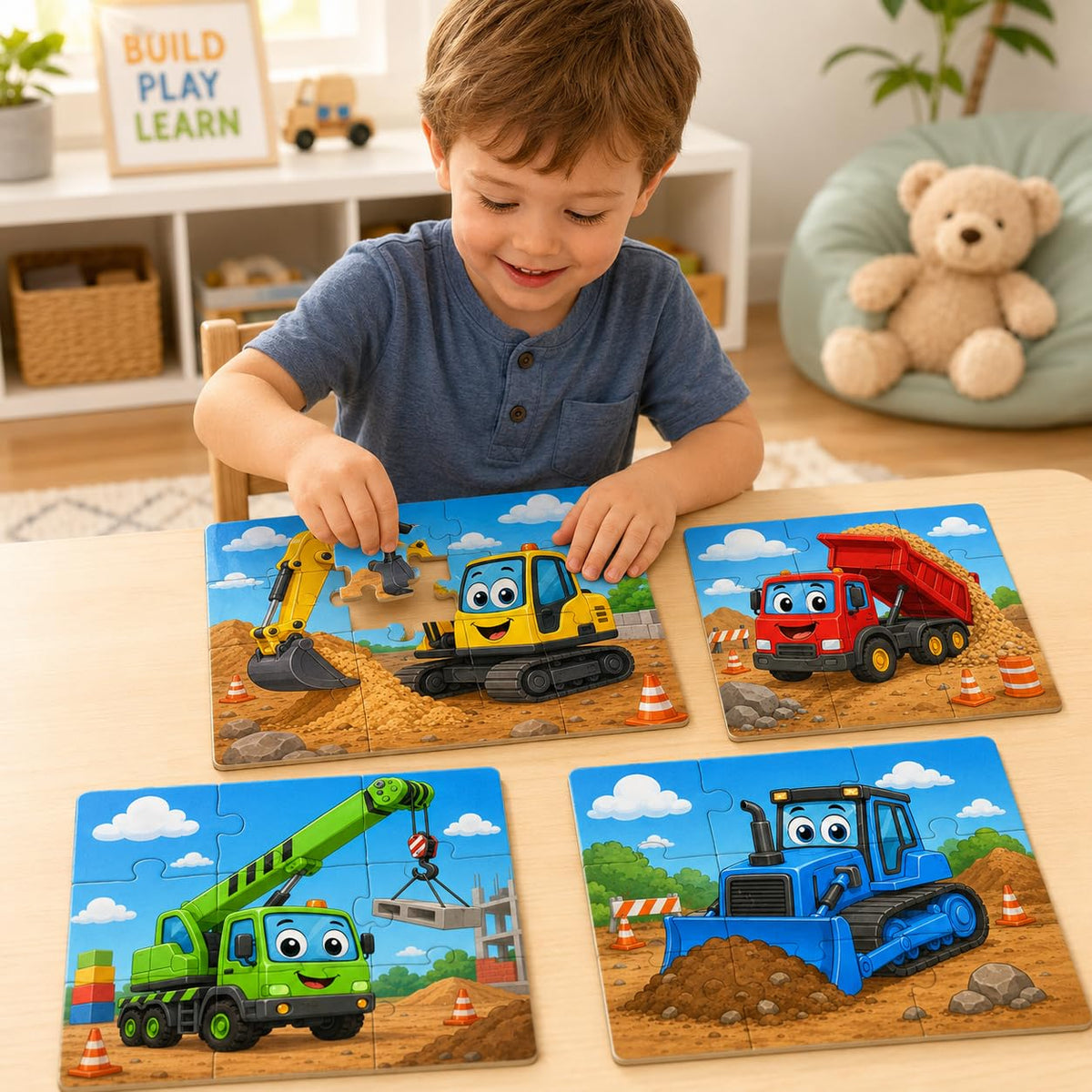 Zesta Trucks 9-piece wooden jigsaw puzzle - image 2