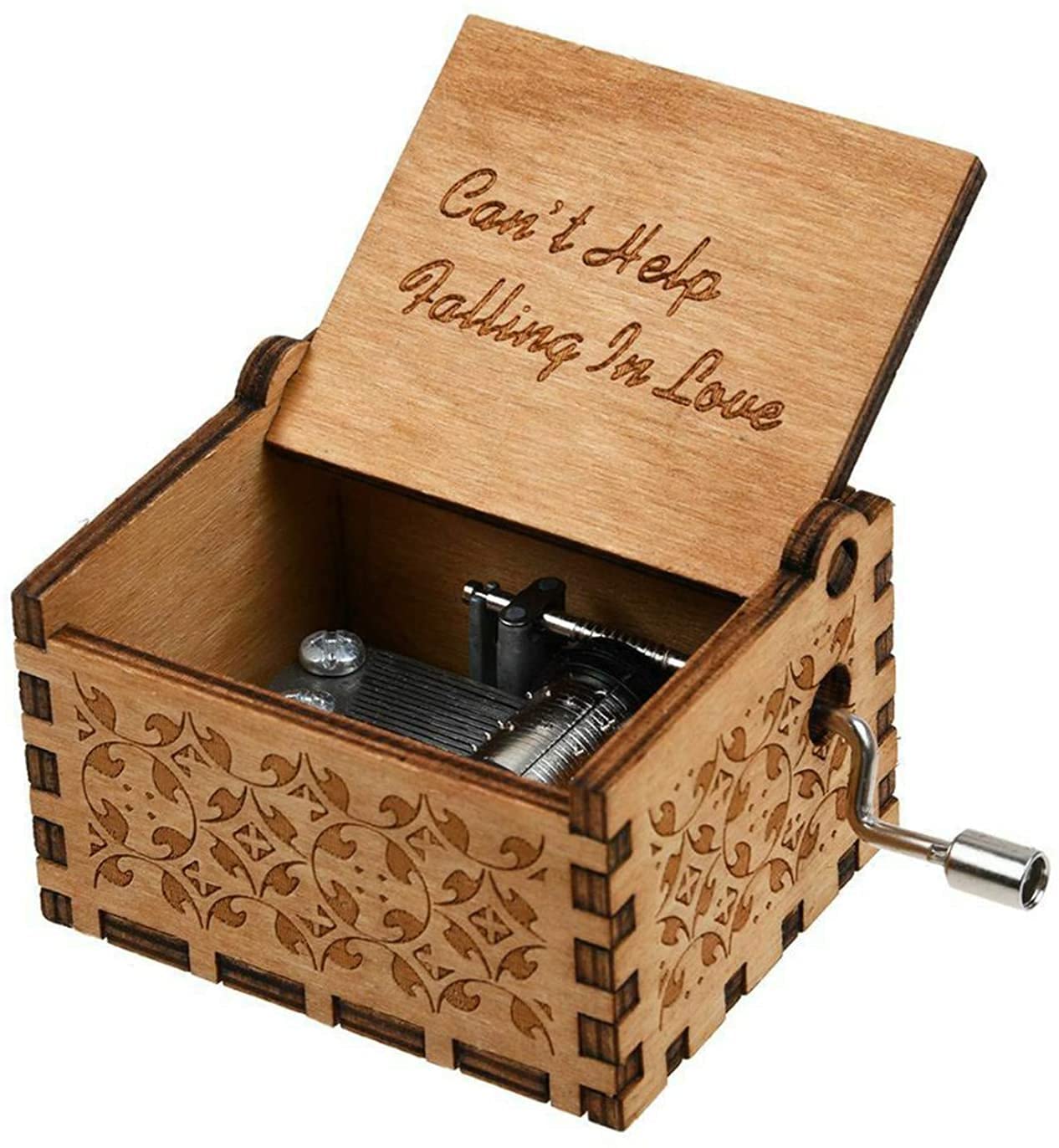 Cant Help Falling In Love Brown Musical Box.