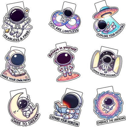 astronaut magnetic bookmark for book lovers and journal users