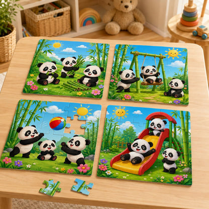 Zesta Panda 9-piece wooden jigsaw puzzle - image 3