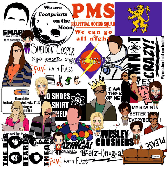 Big Bang Theory Waterproof Sticker (pack of 30).