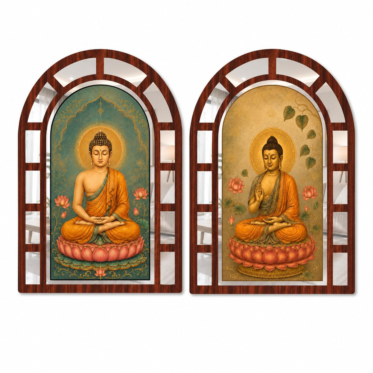Zesta Buddha jharokha mirror wall decor - image 1