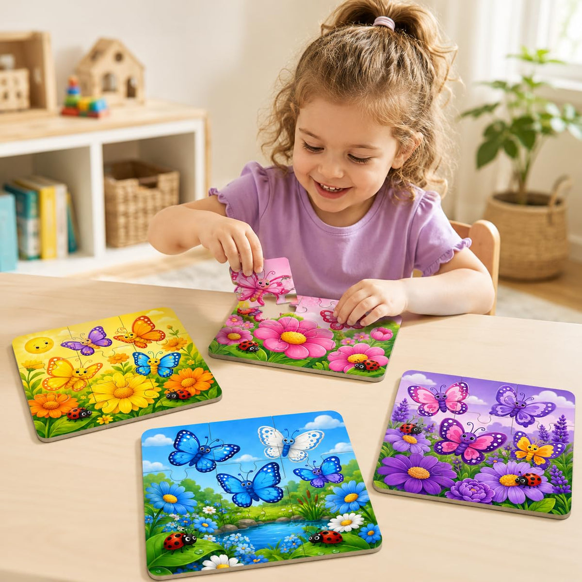 Zesta Butterfly Garden 9-piece wooden jigsaw puzzle - image 3