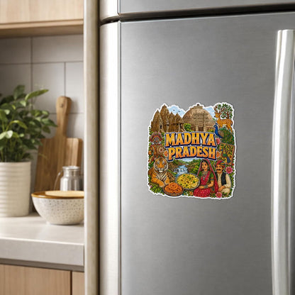 Zesta Madhya Pradesh wooden fridge magnet - image 1