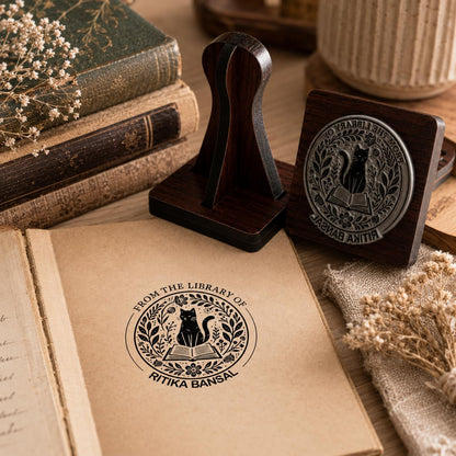 Zesta From the Library Of wooden rubber stamp with black inkpad - image 1