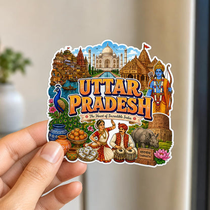 Zesta Uttar Pradesh wooden fridge magnet - image 4