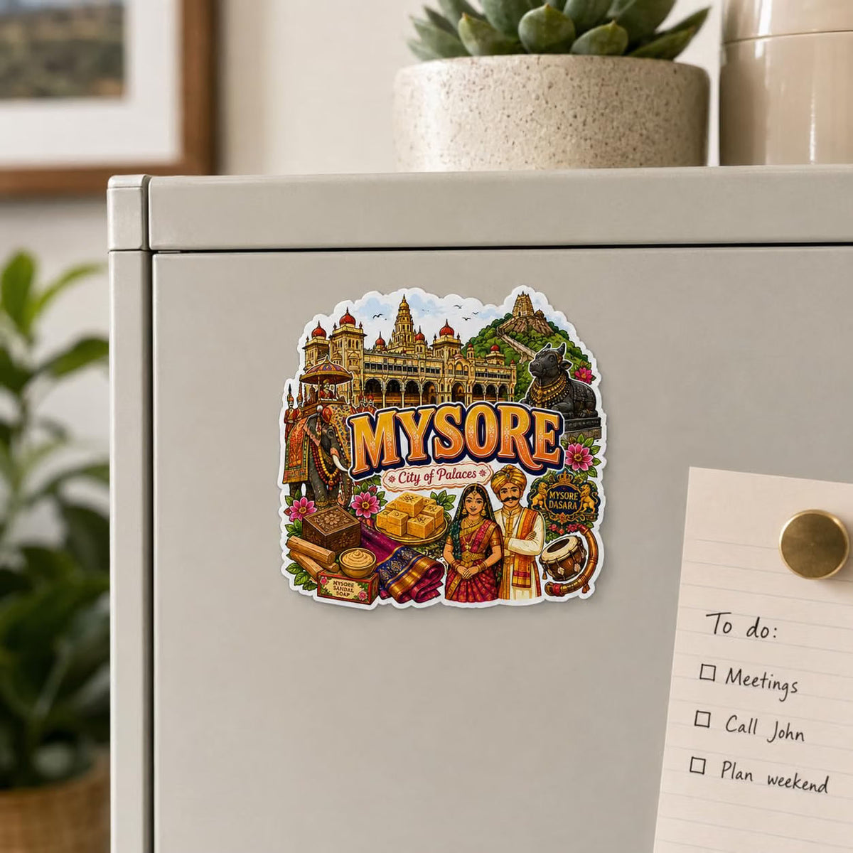 Zesta Mysore wooden fridge magnet - image 2