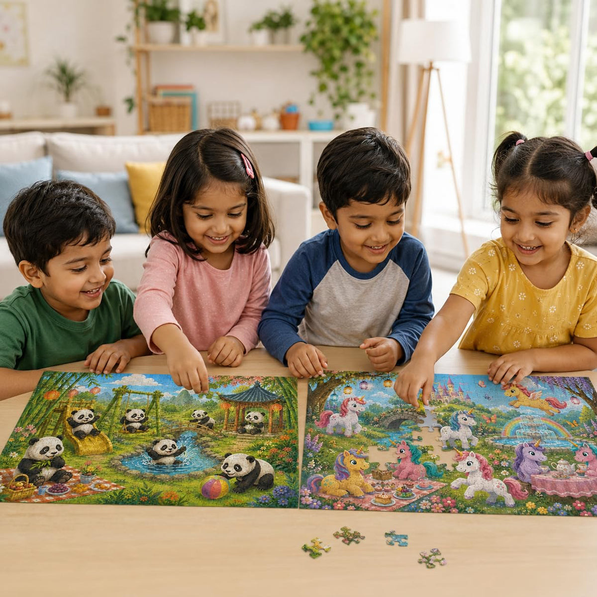 Zesta Unicorn & Panda 48-piece wooden jigsaw puzzle - image 2