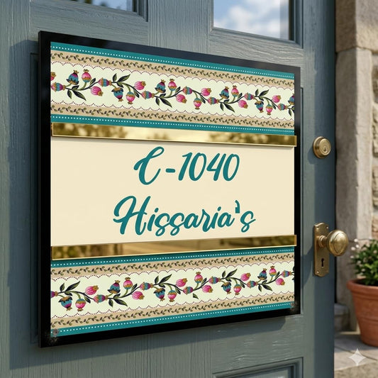 abstract custom name plate for home entrance door name board