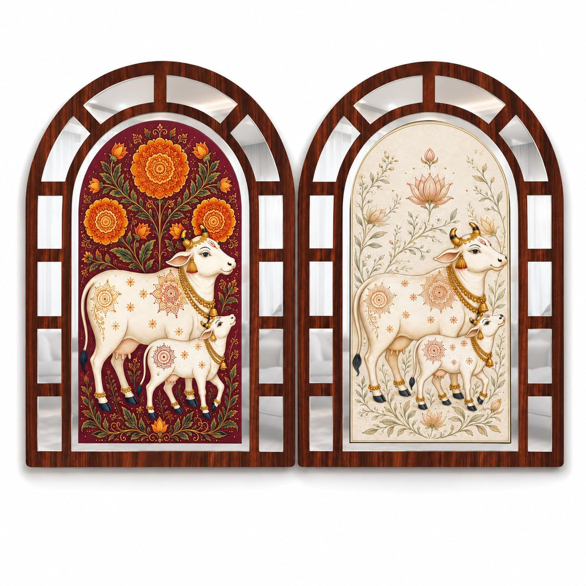 Zesta Cow jharokha mirror wall decor - image 1