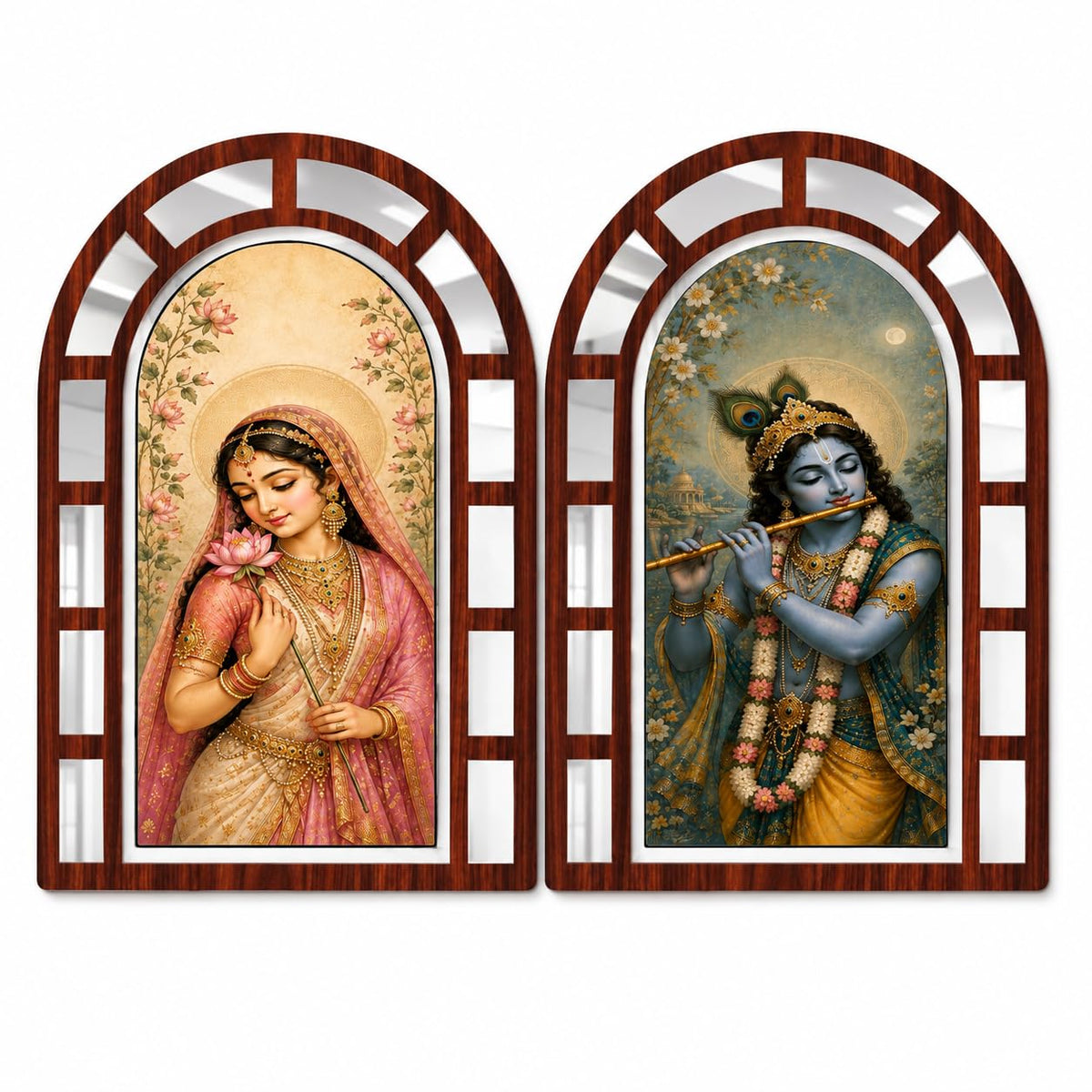 Zesta Radha Krishna jharokha mirror wall decor - image 1