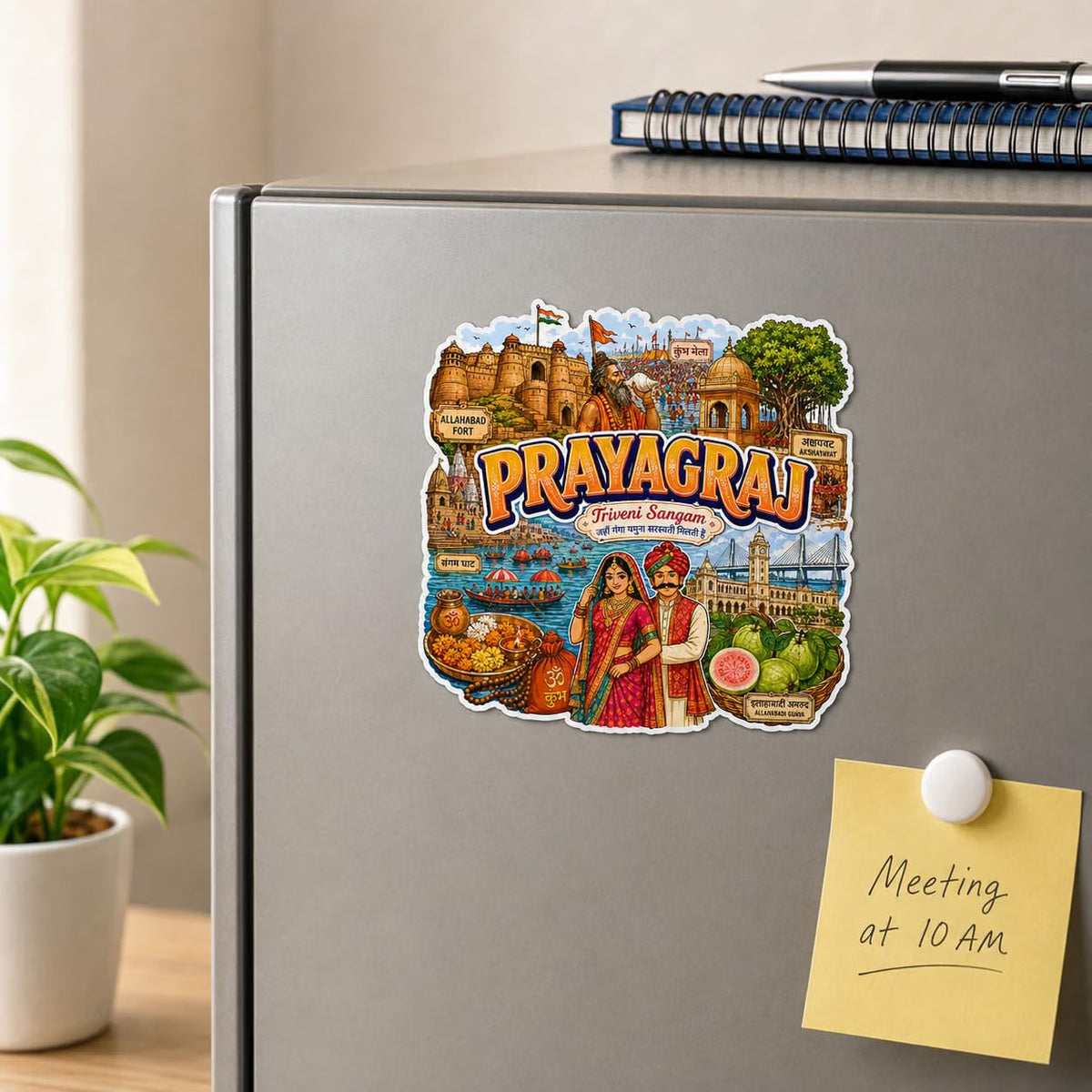 Zesta Prayagraj wooden fridge magnet - image 4