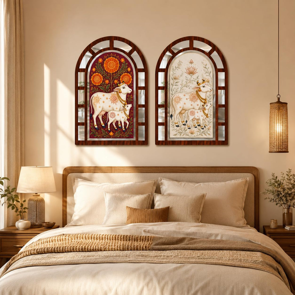 Zesta Cow jharokha mirror wall decor - image 3