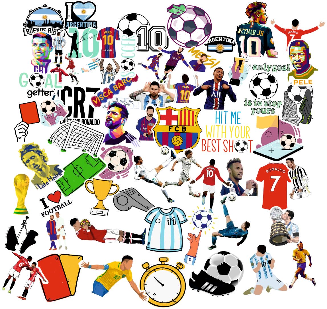 Football Vinyl Waterproof Sticker (pack of 50).