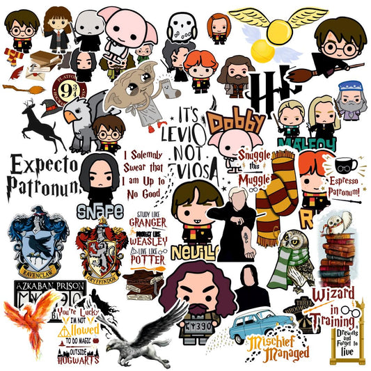 Harry Potter Vinyl Waterproof Sticker (pack of 50).