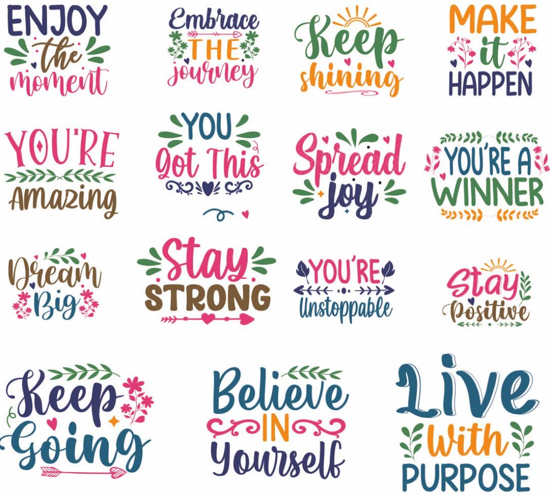 Inspiring Waterproof Sticker (pack of 9).
