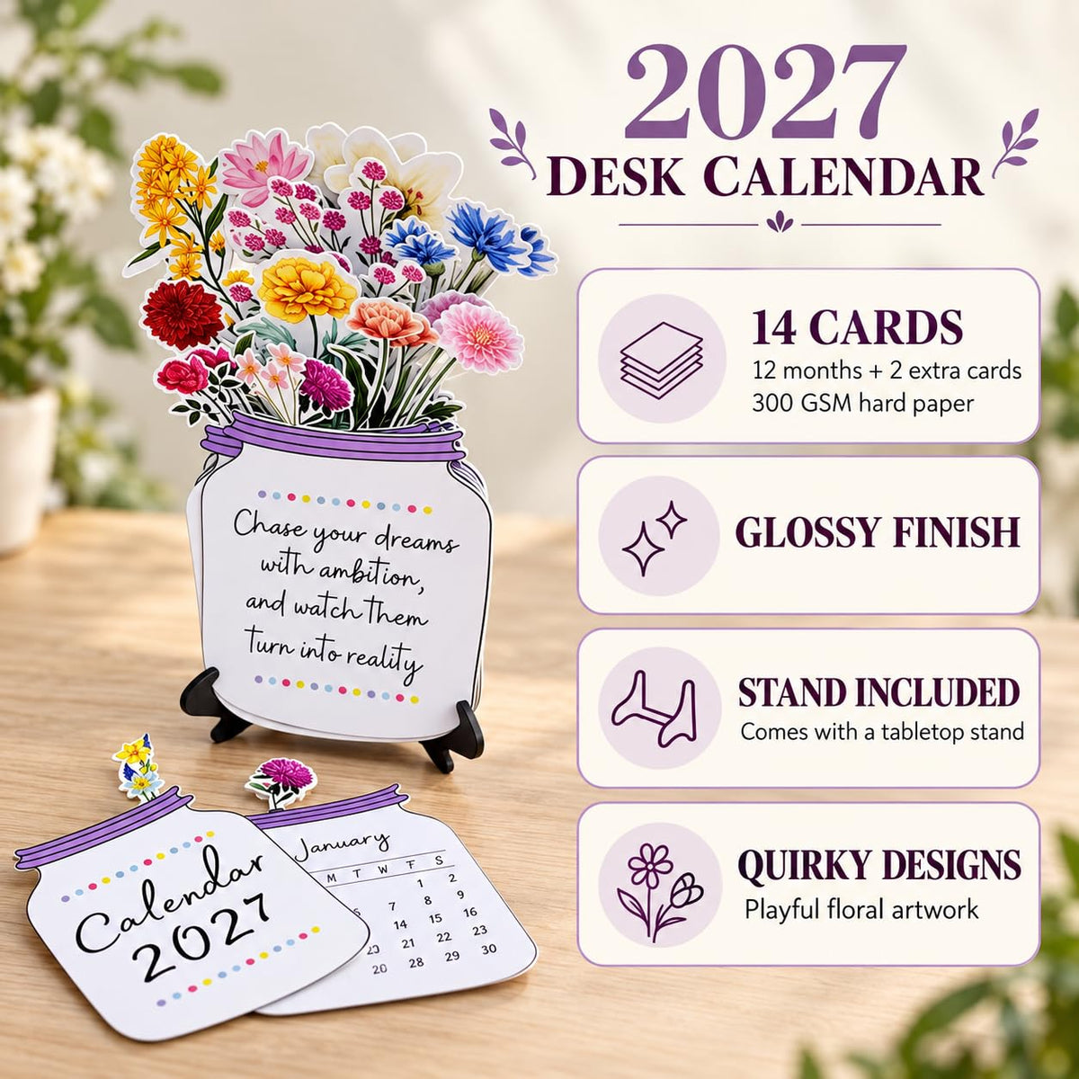 Zesta Floral desk calendar - image 5