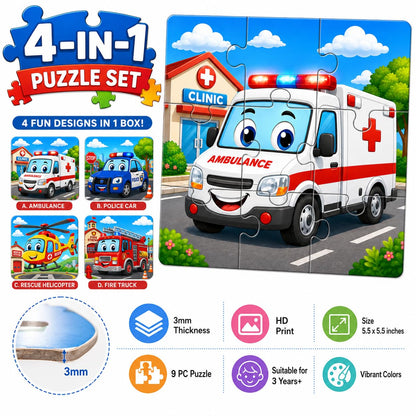 Zesta Rescue Truck 9-piece wooden jigsaw puzzle - image 4