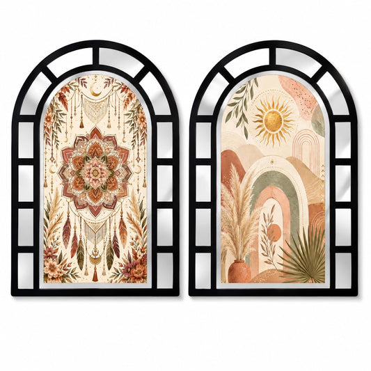 Zesta Bohemian jharokha mirror wall decor - image 1