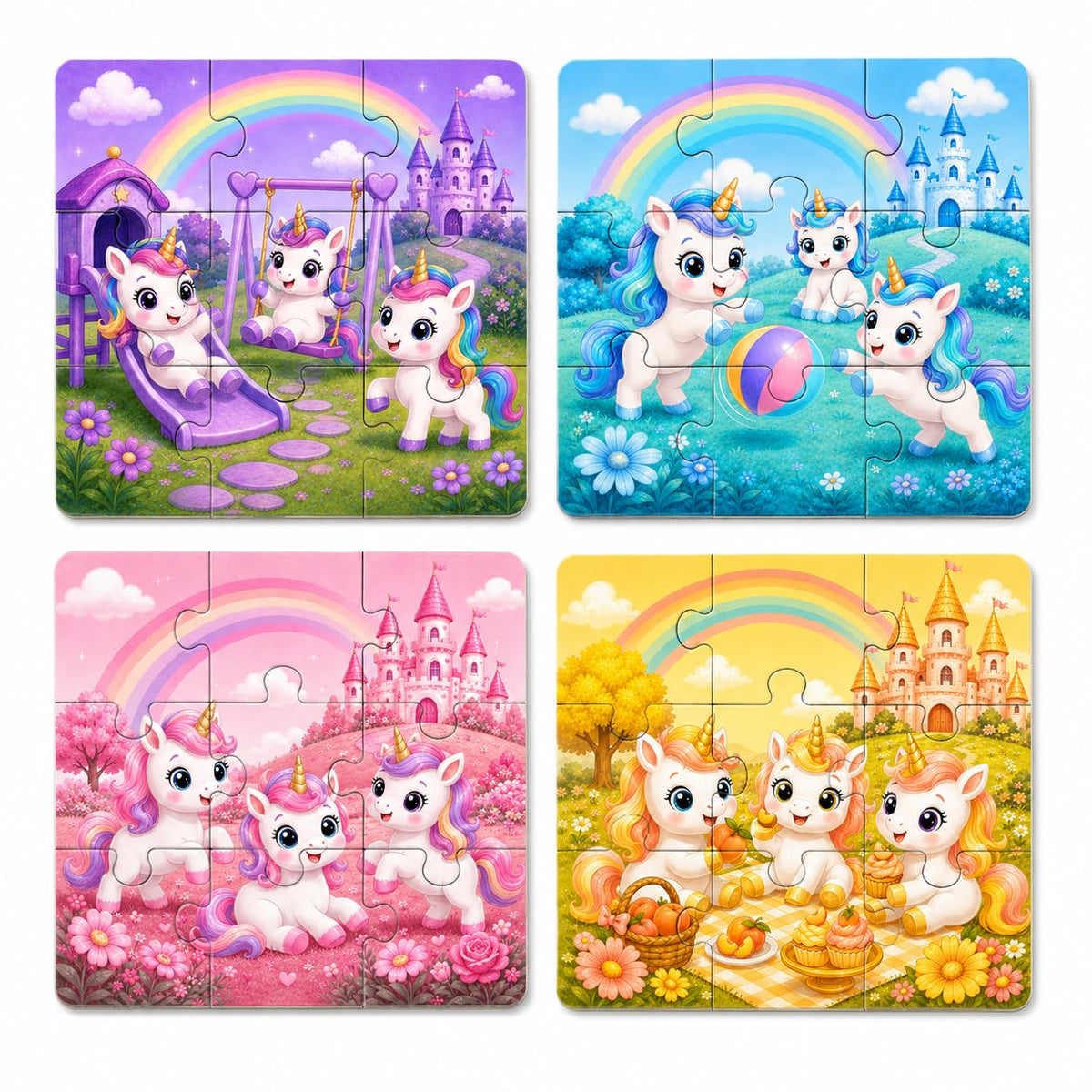 Zesta Unicorn 9-piece wooden jigsaw puzzle - image 1