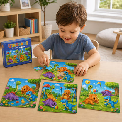 Zesta Dinosaur 9-piece wooden jigsaw puzzle - image 3