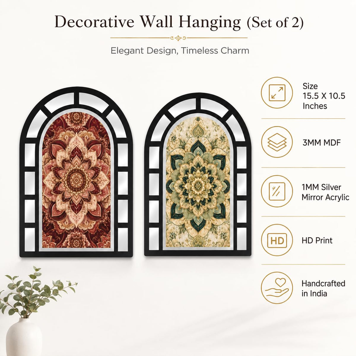 Zesta Mandala jharokha mirror wall decor - image 4