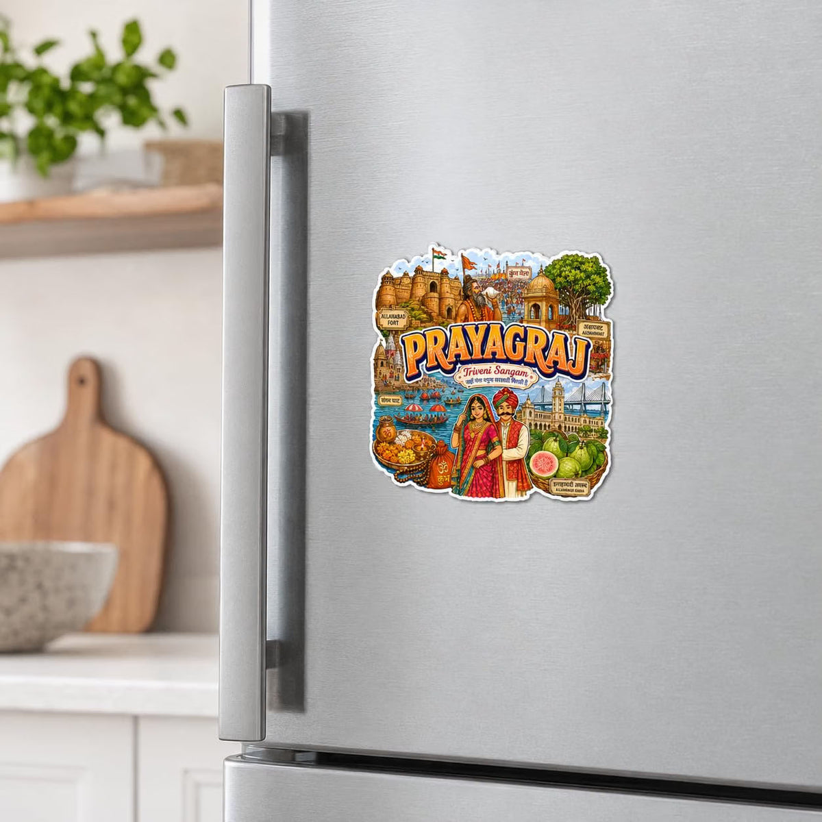 Zesta Prayagraj wooden fridge magnet - image 1